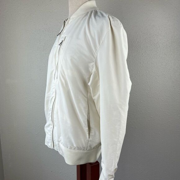 H&M Full Off-White Full Zip Jacket Size S EUC - Picture 3 of 7